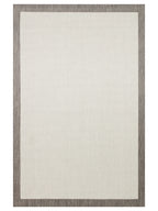 Alfa Serisi Makinede Yıkanabilir Beyaz/Gri Sisal Halı NX-10