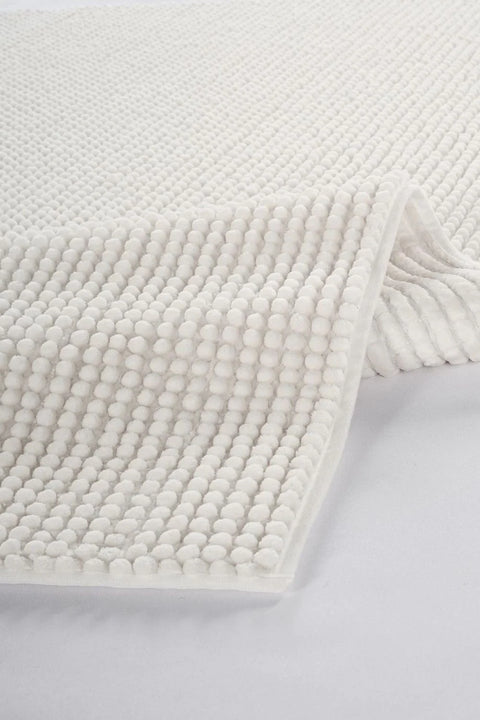 Cloud Serisi Makinede Yıkanabilir Beyaz Yumuşak Halı NX-124