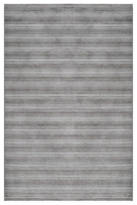 Mercan Serisi Gri Renk Makinede Yıkanabilir Kilim NX-3034