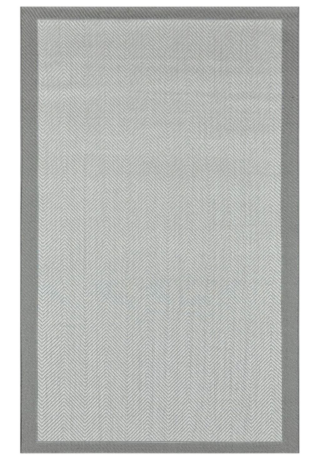 Alfa Serisi Makinede Yıkanabilir Gri/Ekru Sisal Halı NX-17