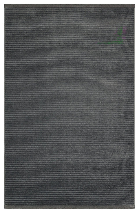 Mercan Serisi Antrasit Renk Makinede Yıkanabilir Kilim GH-8439