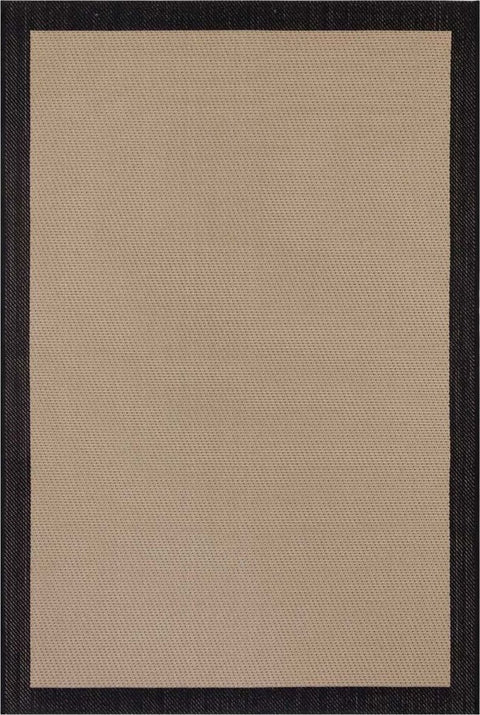 Alfa Serisi Makinede Yıkanabilir Bej/Siyah Sisal Halı NX-35