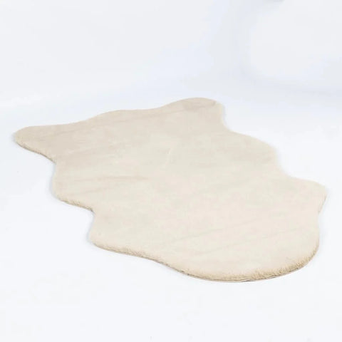 Cloud Serisi Makinede Yıkanabilir Yüksek Kalite Bej Peluş Halı NX-101