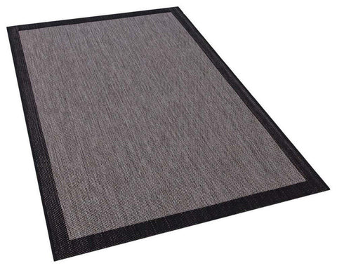 Alfa Serisi Makinede Yıkanabilir Gri/Siyah Sisal Halı NX-40