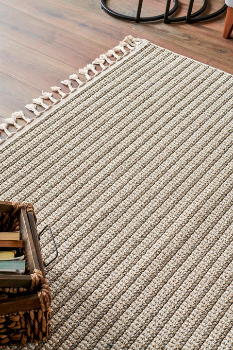 Nordic Serisi Bej Renk Kolay Temizlenebilir Modern Halı TH-91