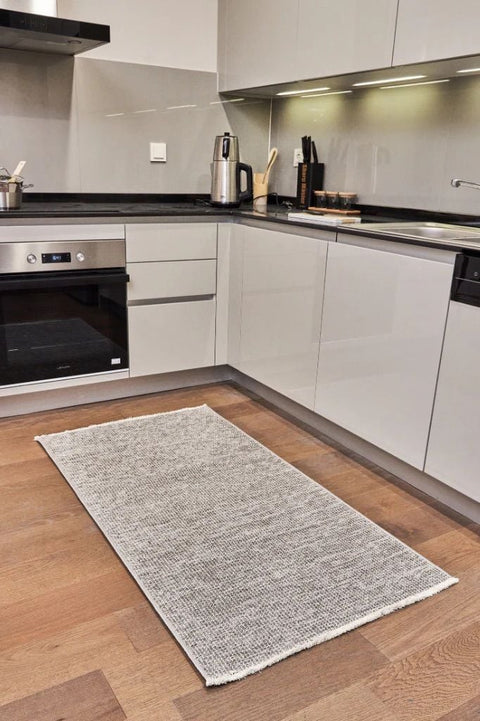 Norge Serisi Yumuşak Dokulu Gri Renk Yeni Nesil Halı AP-2414