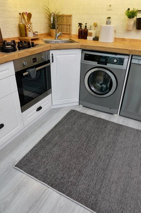 Norge Serisi Yumuşak Dokulu Antrasit Renk Yeni Nesil Halı AP-2415