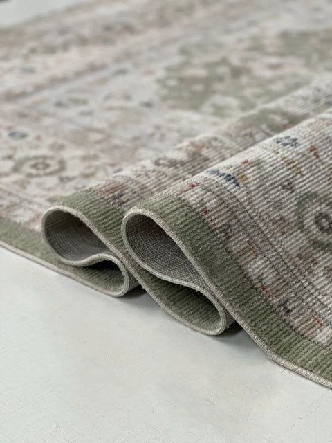 Luna Serisi Yeşil Vintage Makine Dokuma Halısı EH-4012