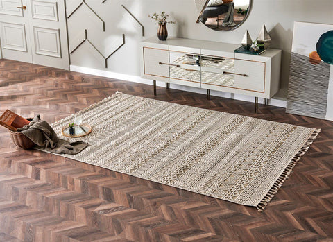 Nordic Serisi Bej Renk Kolay Temizlenebilir Modern Halı TH-89