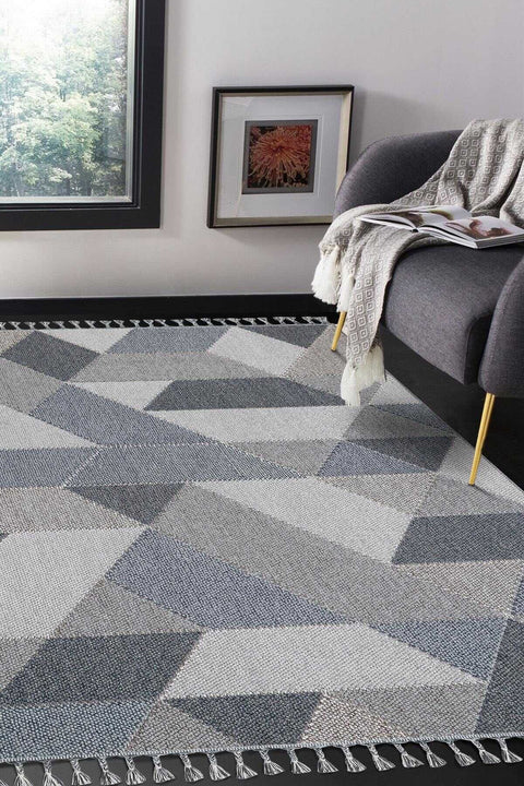 Nordic Serisi Gri Renk Kolay Temizlenebilir Modern Halı TH-74