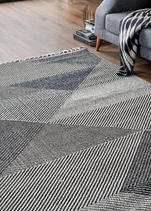 Nordic Serisi Gri Renk Kolay Temizlenebilir Modern Halı TH-85