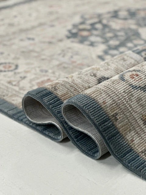 Luna Serisi Mavi Vintage Makine Dokuma Halısı EH-4013
