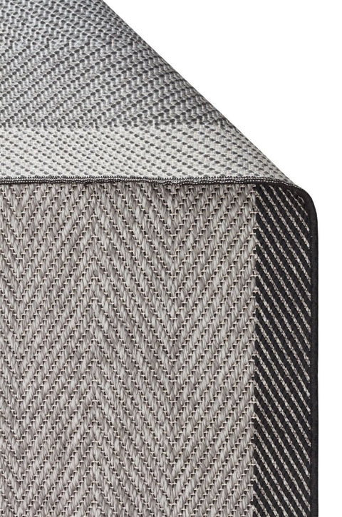 Alfa Serisi Makinede Yıkanabilir Gri/Siyah Sisal Halı NX-16