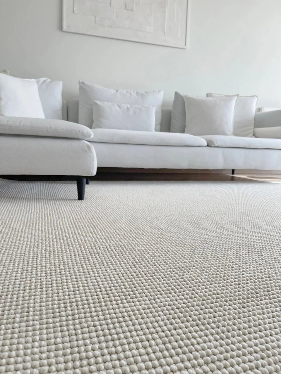 Clam Serisi Bukle Modern Ekru Renk Halı NX-3008K