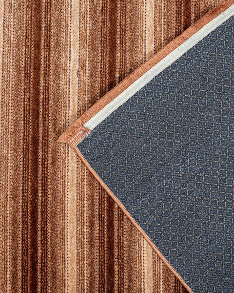 Mercan Serisi Kiremit Renk Makinede Yıkanabilir Kilim NX-3030