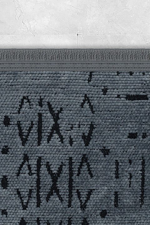 Mercan Serisi Antrasit Renk Makinede Yıkanabilir Kilim GH-8431