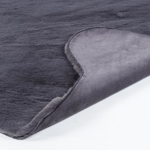 Cloud Serisi Makinede Yıkanabilir Yüksek Kalite Antrasit Peluş Halı NX-102