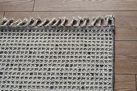 Nordic Serisi Ekru/Gri Renk Kolay Temizlenebilir Modern Halı TH-88