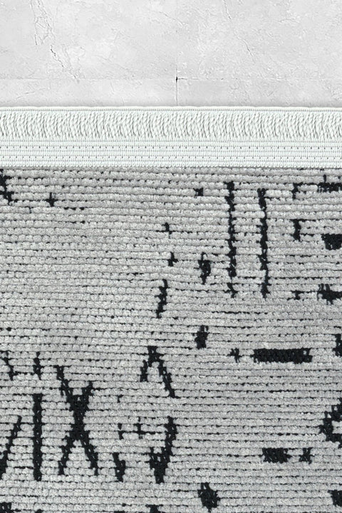 Mercan Serisi Gri Renk Makinede Yıkanabilir Kilim GH-8432