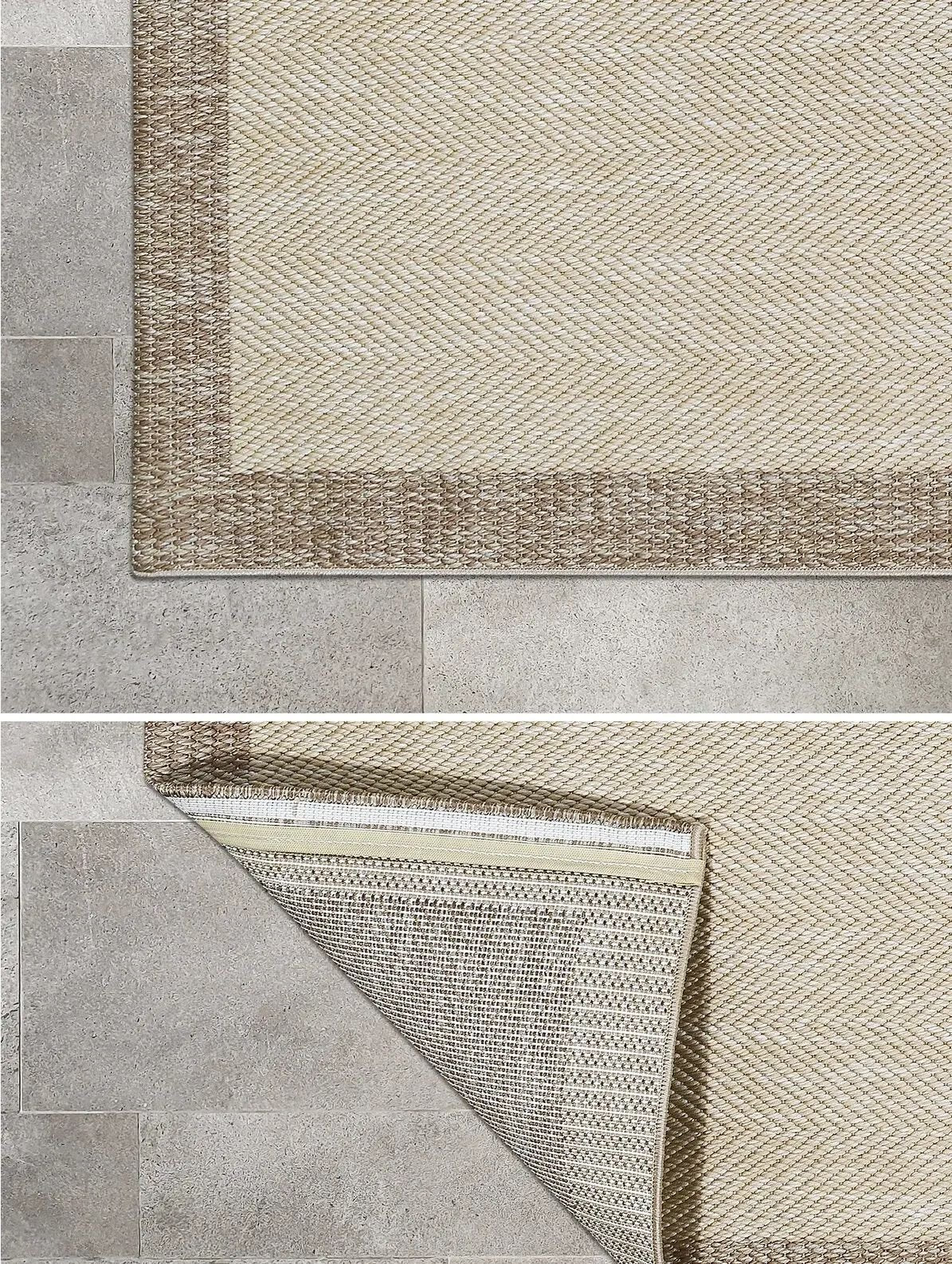 Alfa Serisi Makinede Yıkanabilir Bej/Vizon Sisal Halı NX-45