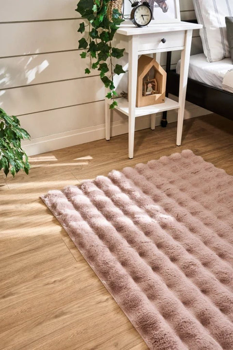 Cloud Serisi Makinede Yıkanabilir Yüksek Kalite Pudra Peluş Halı NX-110