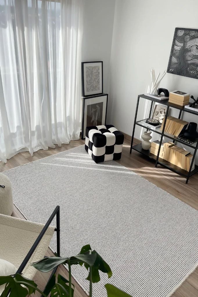 Norge Serisi Yumuşak Dokulu Gri Renk Yeni Nesil Halı AP-7411