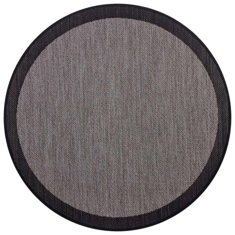 Alfa Serisi Makinede Yıkanabilir Gri/Siyah Sisal Halı NX-40