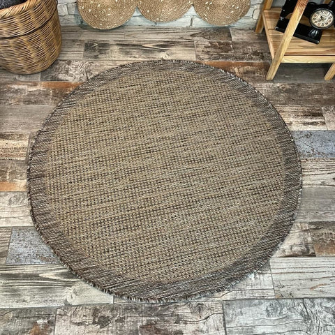 Alfa Serisi Makinede Yıkanabilir Bej/Kahve Sisal Halı NX-36