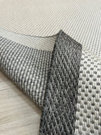 Alfa Serisi Makinede Yıkanabilir Beyaz/Gri Sisal Halı NX-10