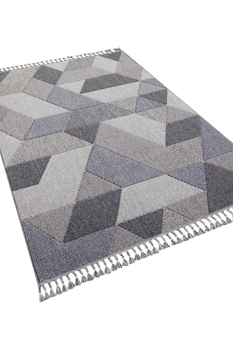 Nordic Serisi Gri Renk Kolay Temizlenebilir Modern Halı TH-74