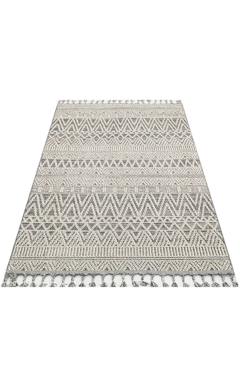 Nordic Serisi Gri Renk Kolay Temizlenebilir Modern Halı TH-90