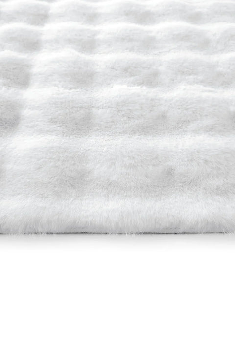 Cloud Serisi Makinede Yıkanabilir Yüksek Kalite Beyaz Peluş Halı NX-113