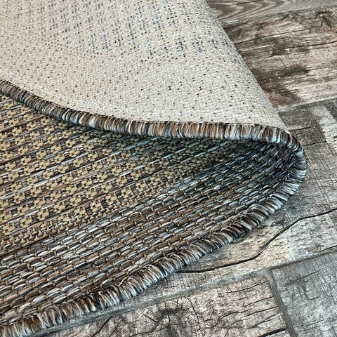 Alfa Serisi Makinede Yıkanabilir Bej/Kahve Sisal Halı NX-36