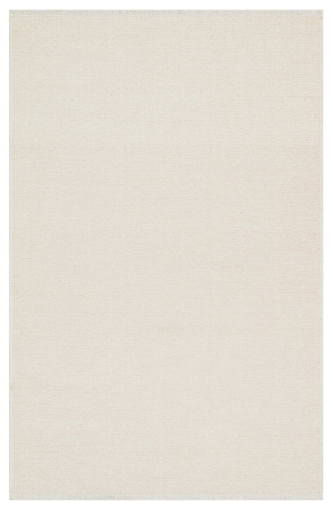 Norge Serisi Yumuşak Dokulu Krem Renk Yeni Nesil Halı AP-2411