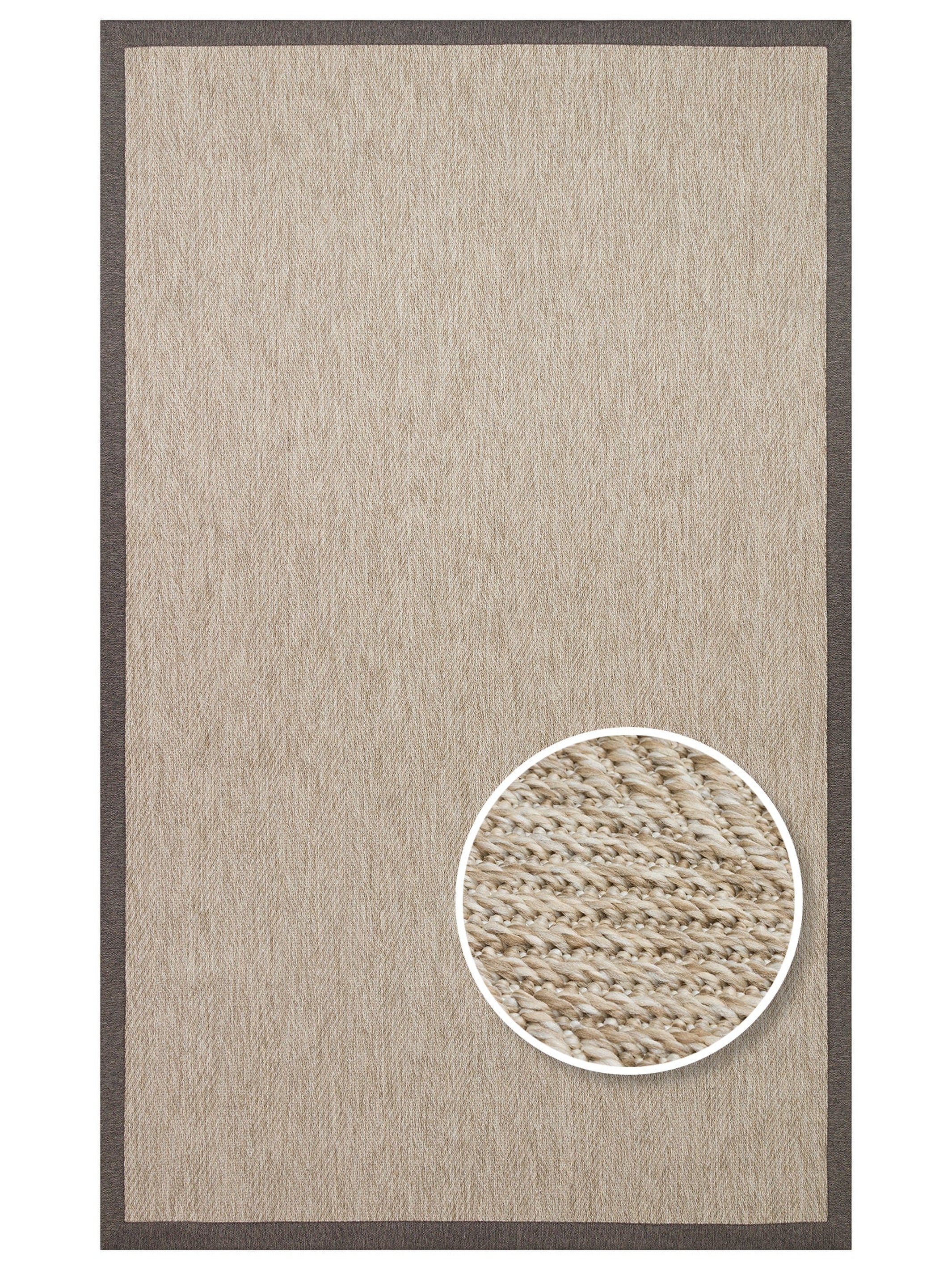 Dream Bordürlü İç ve Dış Mekan Kullanımına Uygun Hav Vermeyen Kolay Temizlenebilir Sisal Halı 2704LBBDMIX