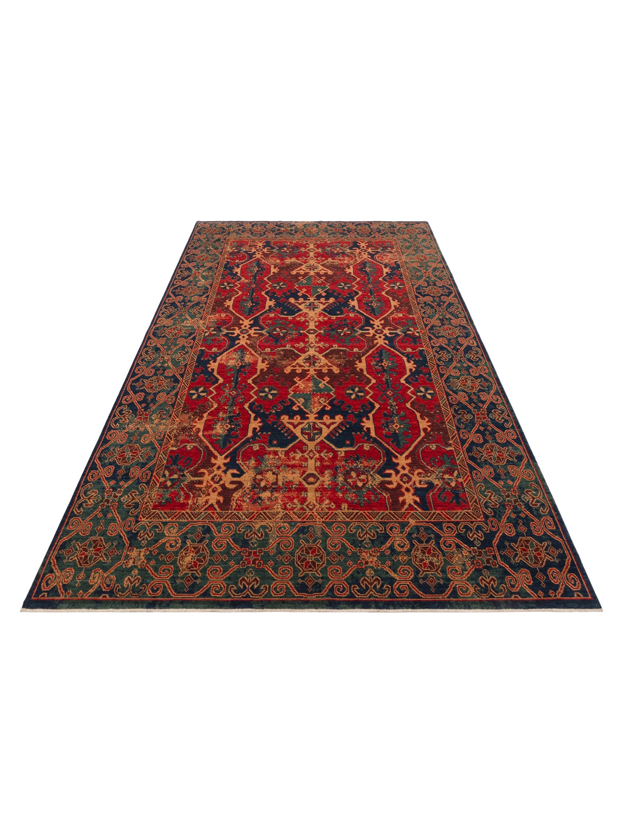 Göbeklitepe Serisi Anadolu Motiflerine Sahip %100 Yeni Zelanda Yünü ile Üretilen El Emeği Kara Tezgah Halı 01NAVRD