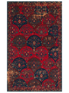 Göbeklitepe Serisi Anadolu Motiflerine Sahip %100 Yeni Zelanda Yünü ile Üretilen El Emeği Kara Tezgah Halı 02REDM