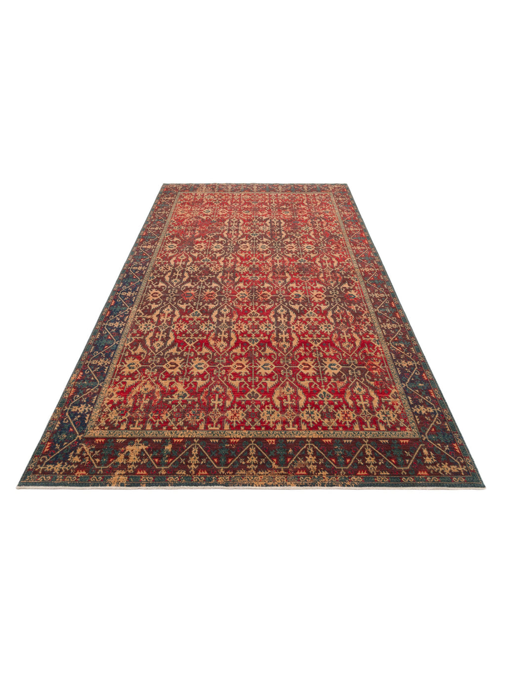 Göbeklitepe Serisi Anadolu Motiflerine Sahip %100 Yeni Zelanda Yünü ile Üretilen El Emeği Kara Tezgah Halı 09REDV