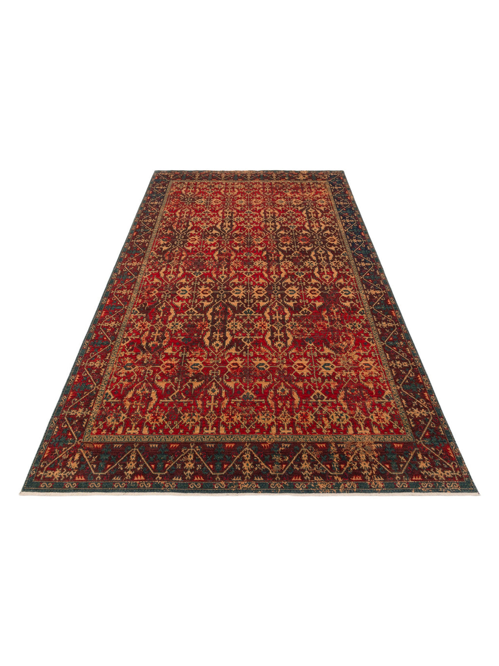 Göbeklitepe Serisi Anadolu Motiflerine Sahip %100 Yeni Zelanda Yünü ile Üretilen El Emeği Kara Tezgah Halı 09REDV