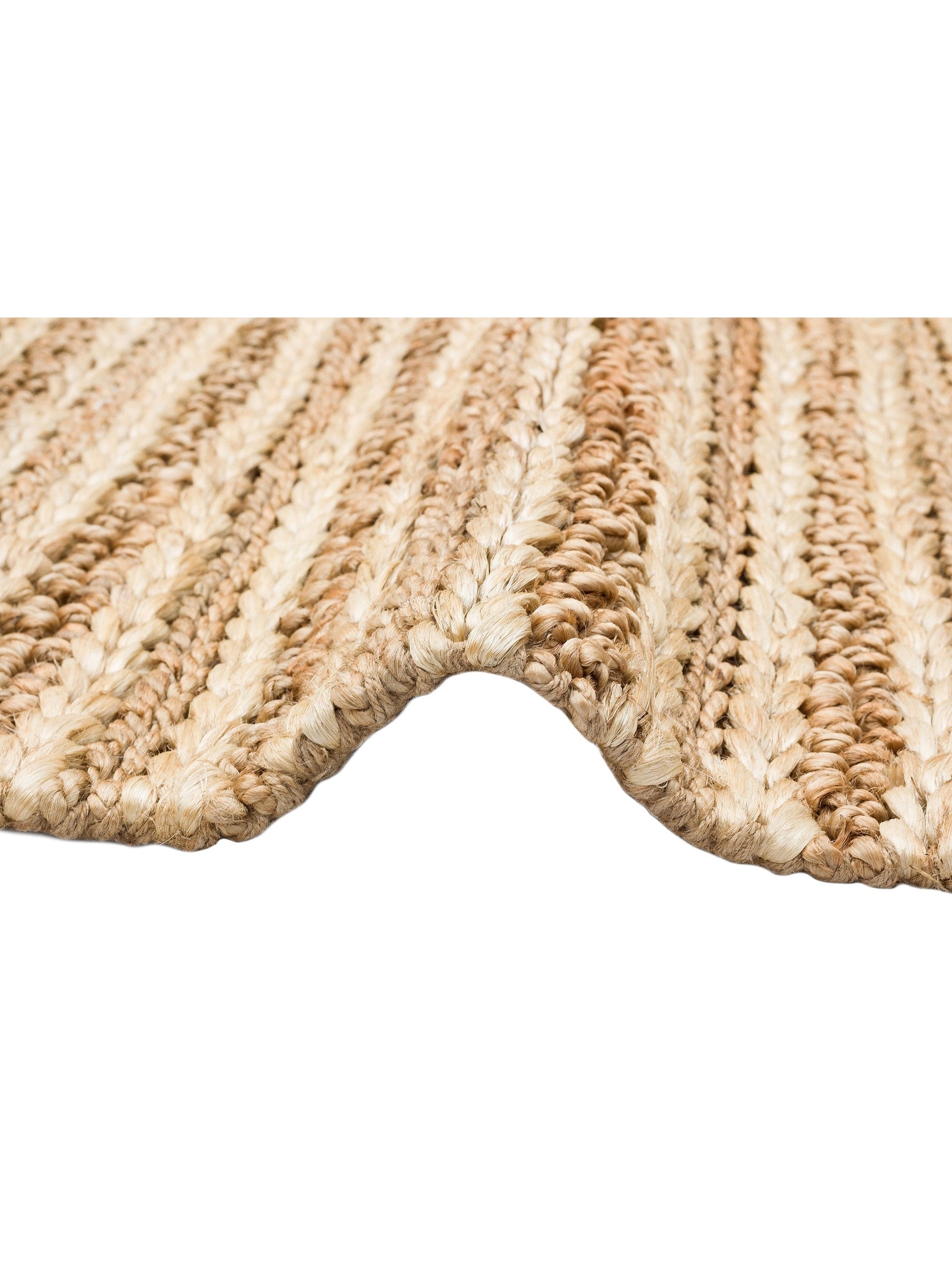 Knit Jüt Farklı Örgü Dokusuna Sahip El Dokuma Naturel Jüt Hasır Halı 1152 NATURAL XW