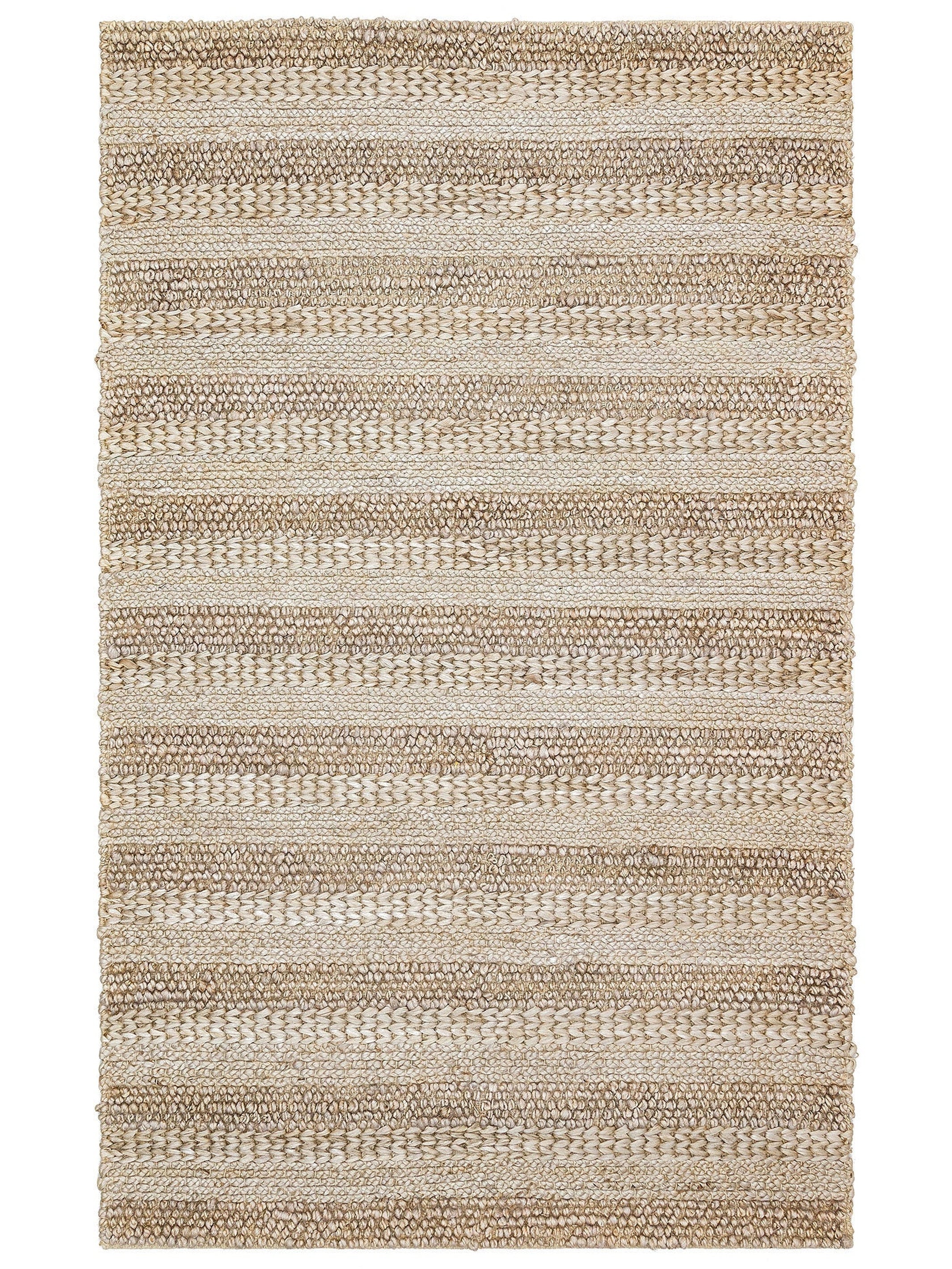 Knit Jüt Farklı Örgü Dokusuna Sahip El Dokuma Naturel Jüt Hasır Halı 1410 SILVER XW