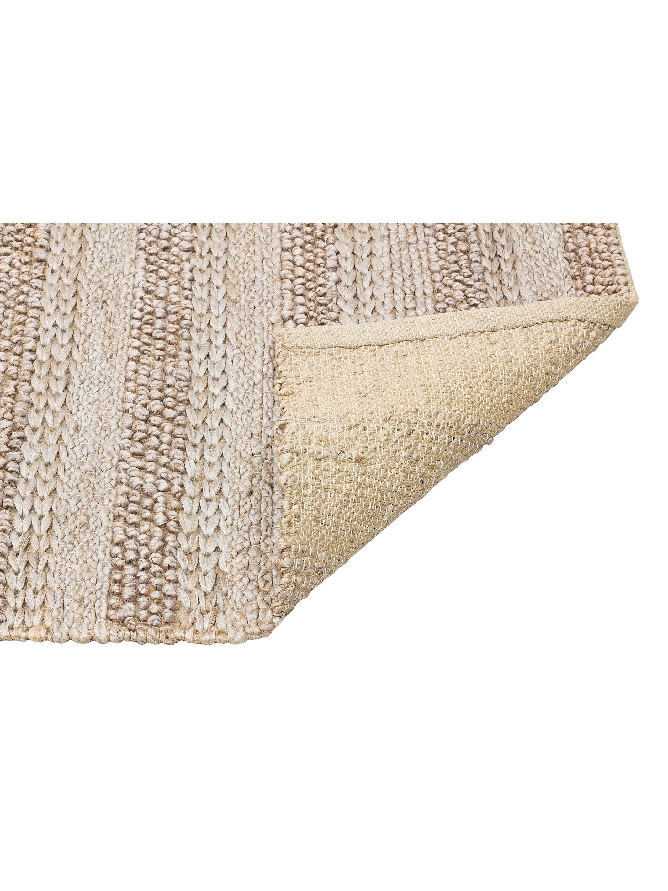 Knit Jüt Farklı Örgü Dokusuna Sahip El Dokuma Naturel Jüt Hasır Halı 1410 SILVER XW