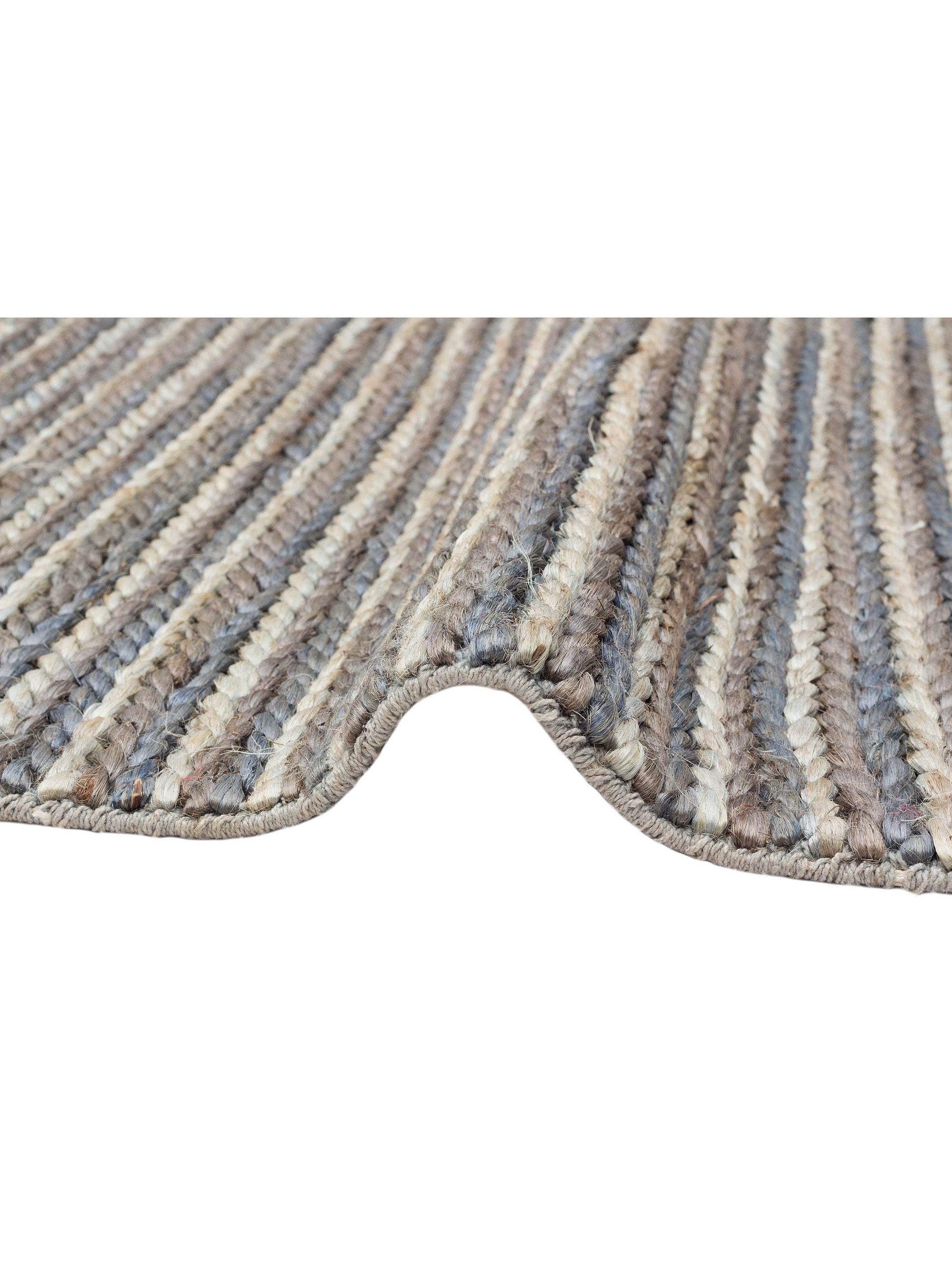 Knit Jüt Farklı Örgü Dokusuna Sahip El Dokuma Naturel Jüt Hasır Halı 1512 NAVY MULTY XW