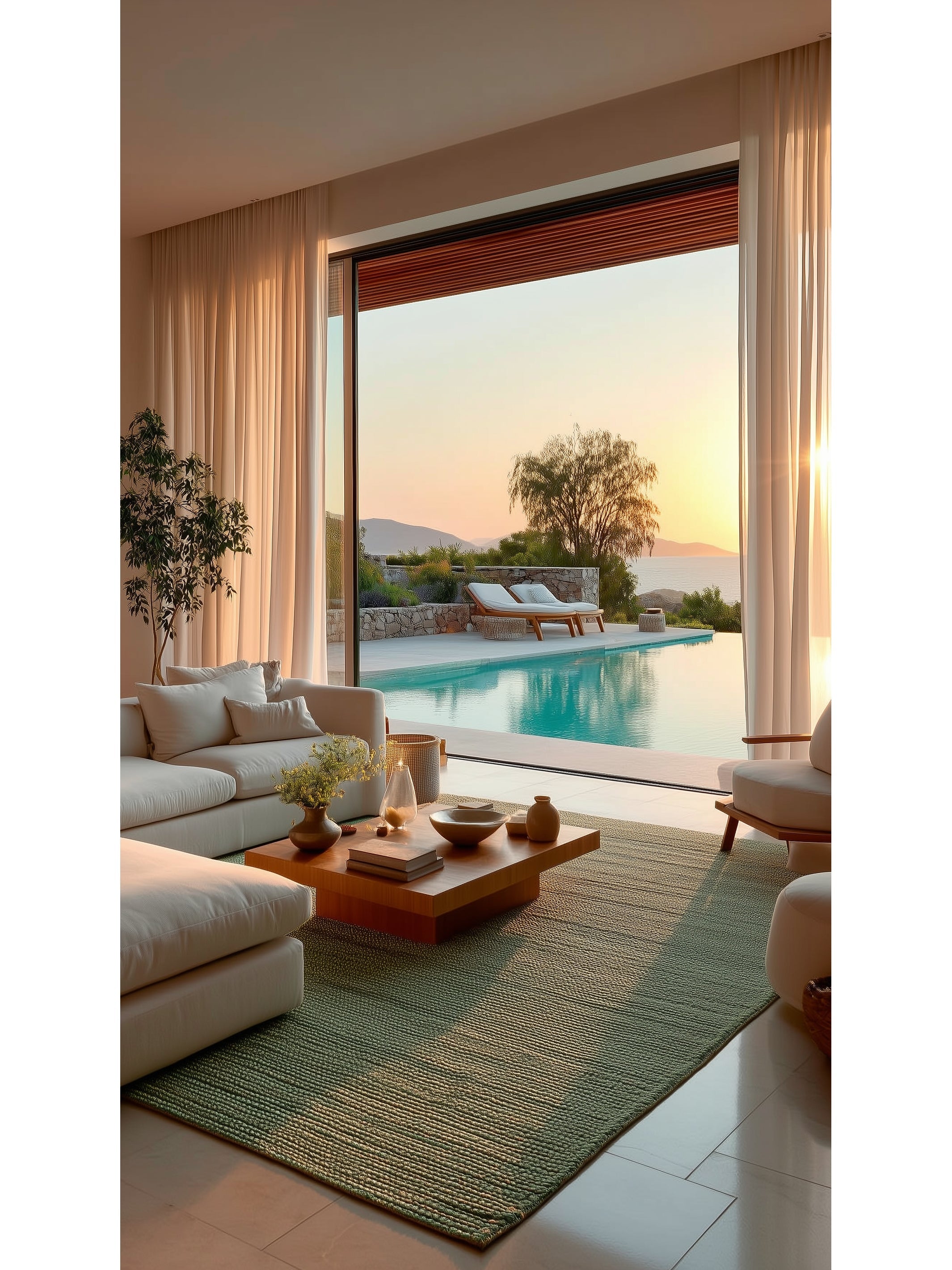 Knit Jüt Farklı Örgü Dokusuna Sahip El Dokuma Naturel Jüt Hasır Halı TRIPLE GREEN XW