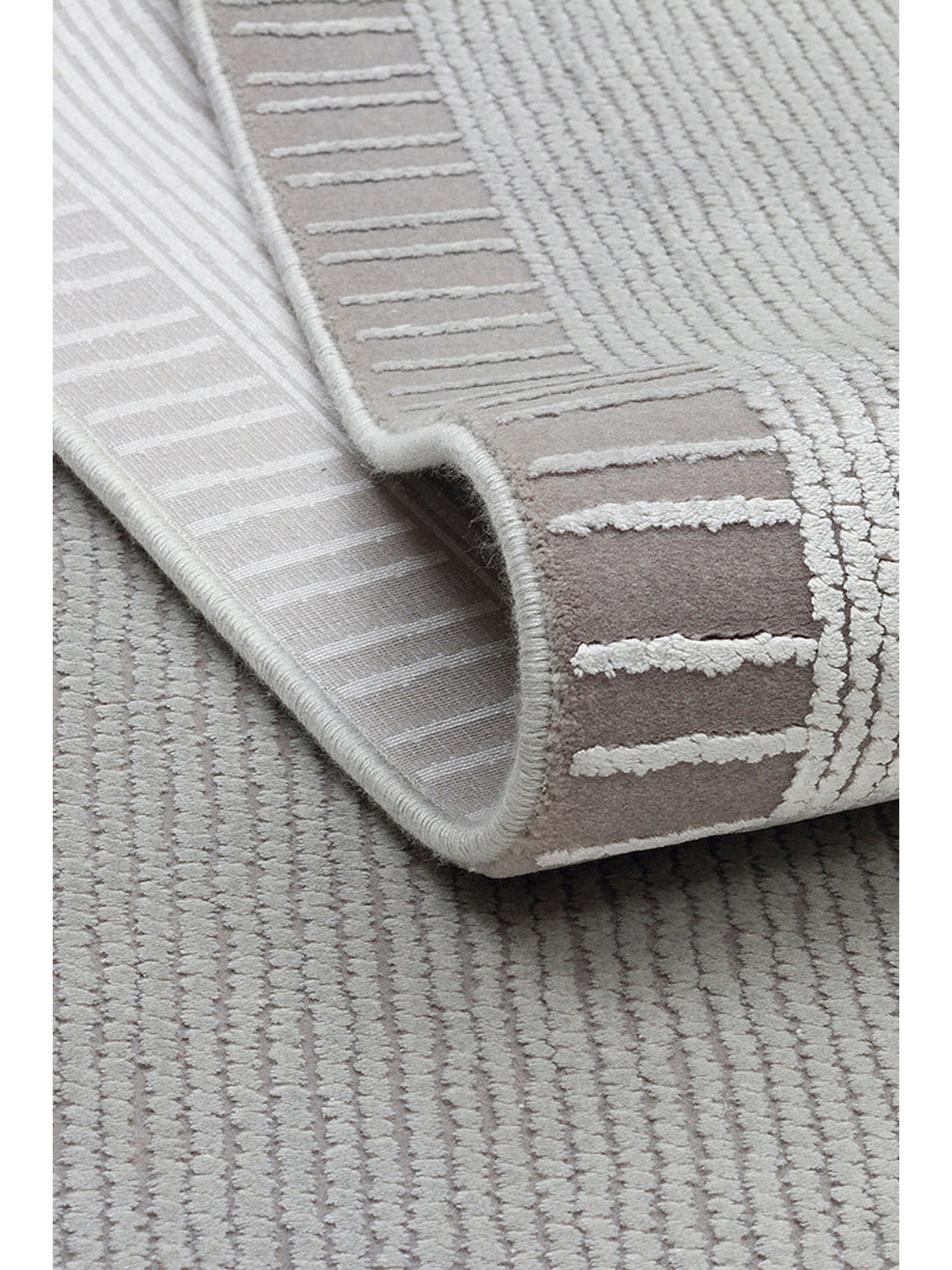 Lucia Serisi Modern Parlak Salon Oturma Odası Yatak Odası Antre Halı BORDER GREY