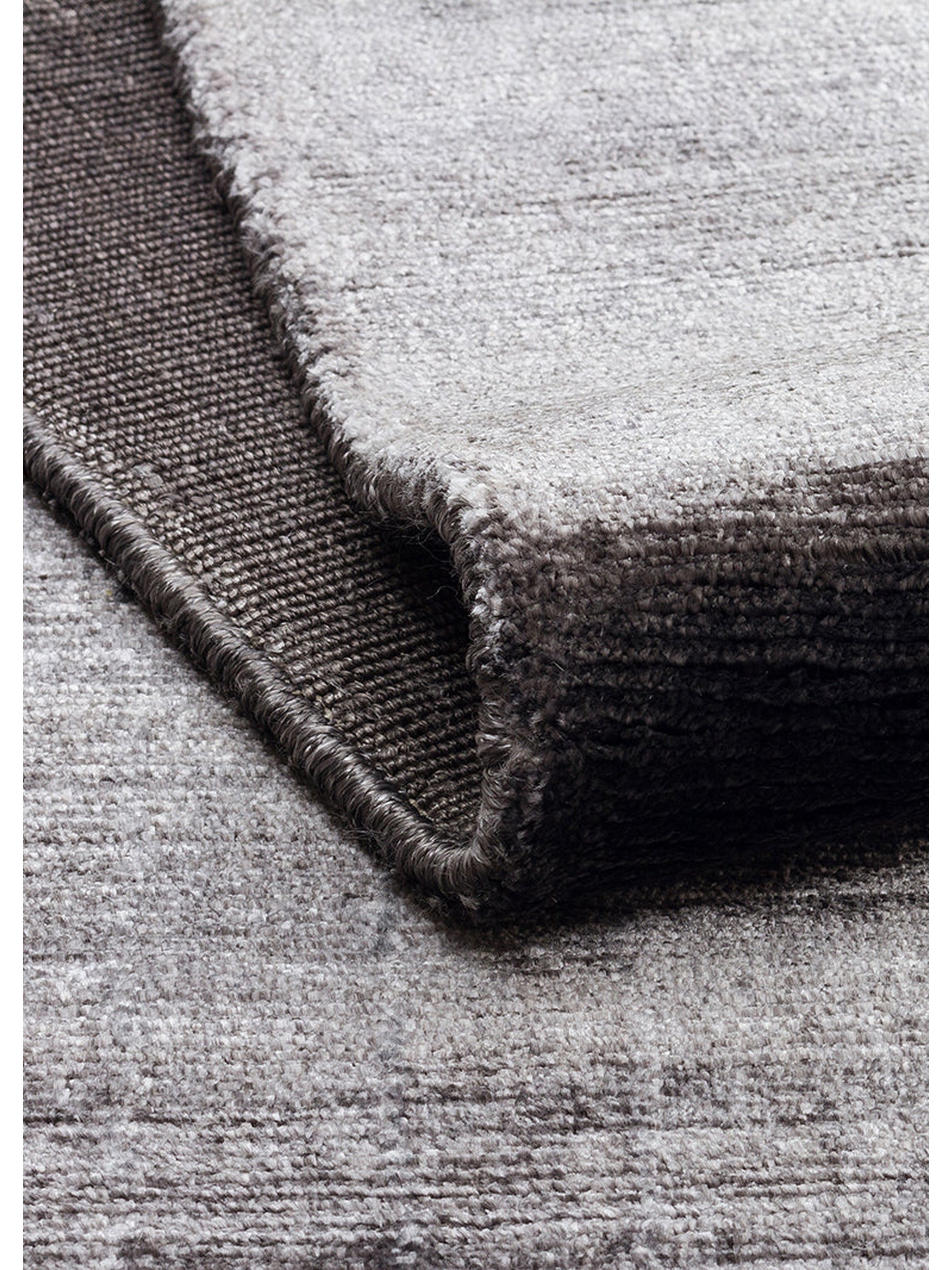 Mulberry Serisi %100 Rayon El Dokuma Parlak Modern Salon Oturma Odası Halı COAL