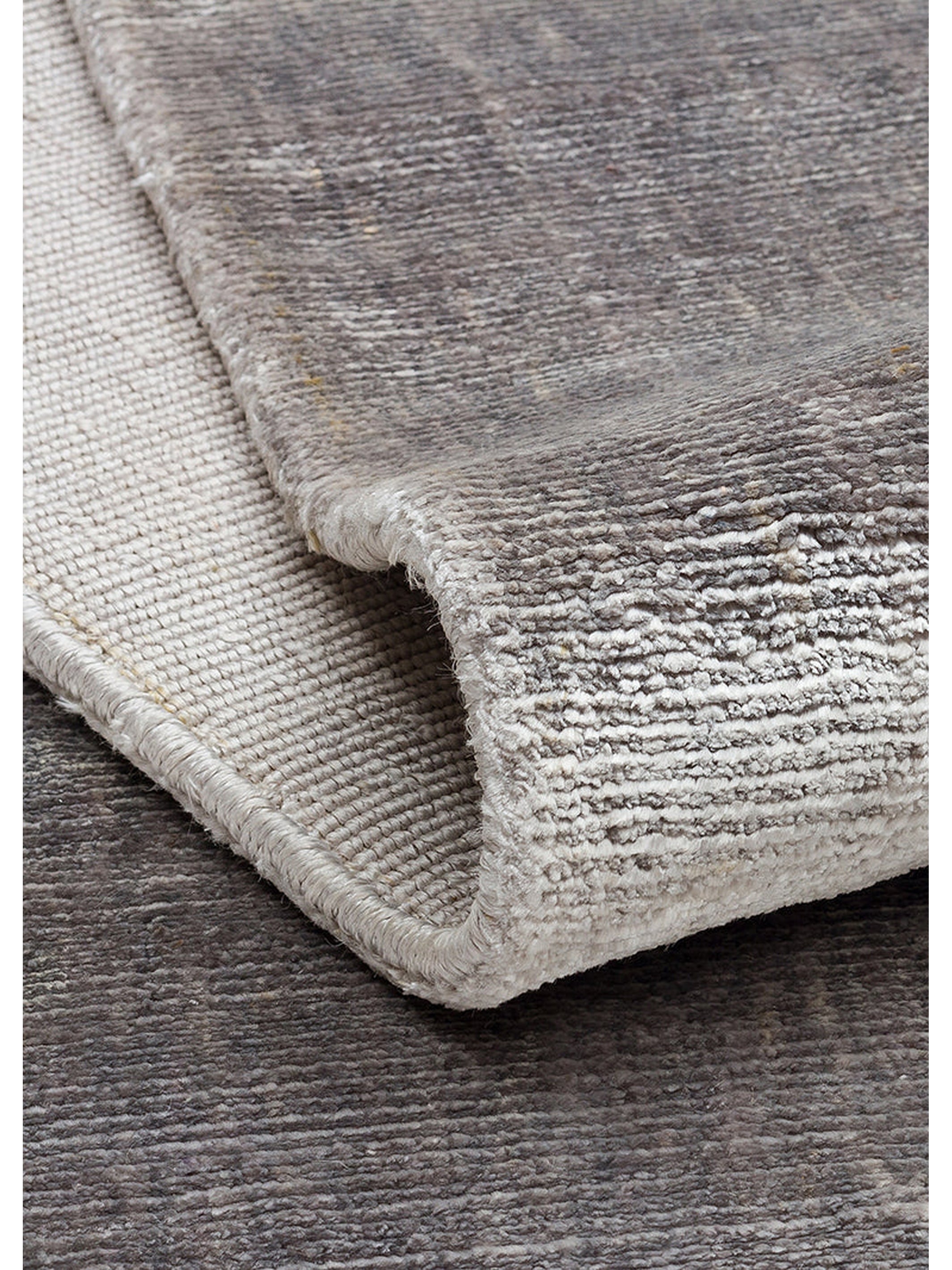 Mulberry Serisi %100 Rayon El Dokuma Parlak Modern Salon Oturma Odası Halı SILVER