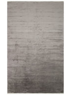 Oushak Plain %100 Naturel Düz Renk El Emeğiyle Özel Tezgahlarda Üretilen Viskon Uşak Halısı PLNDGREY