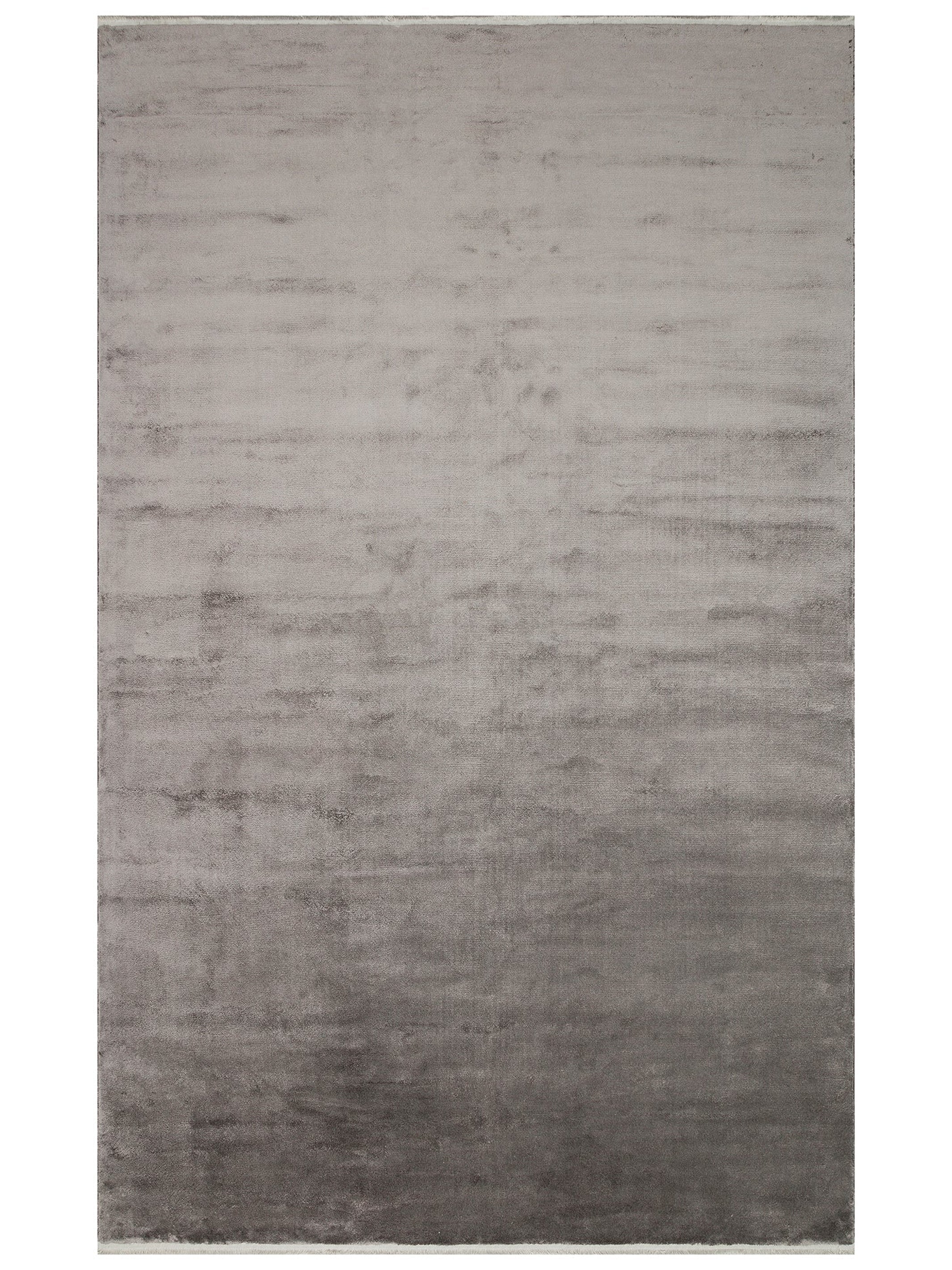 Oushak Plain %100 Naturel Düz Renk El Emeğiyle Özel Tezgahlarda Üretilen Viskon Uşak Halısı PLNDGREY