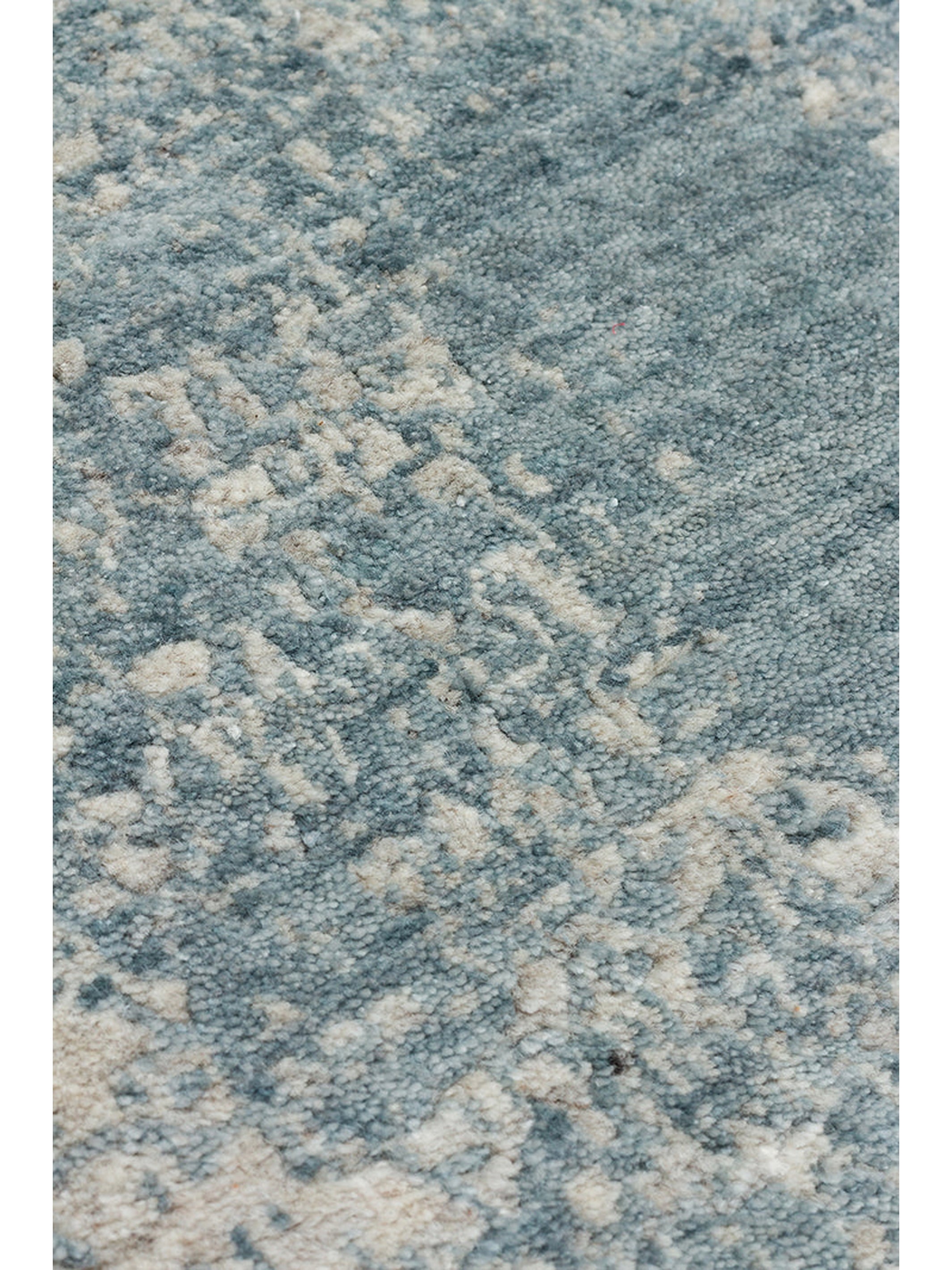 Palette Serisi %100 Naturel Yün Viskon Pamuk El Dokuma İskandinav Salon Oturma Odası Halı BEIGE BLUE